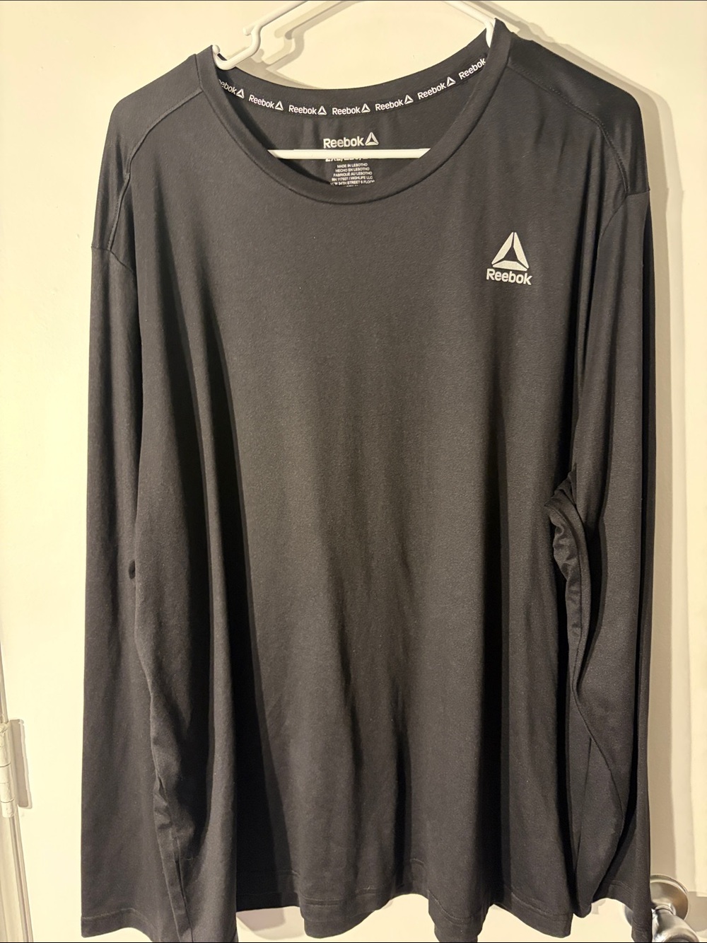 Reebok Long-Sleeve Athletic Tee - Black
